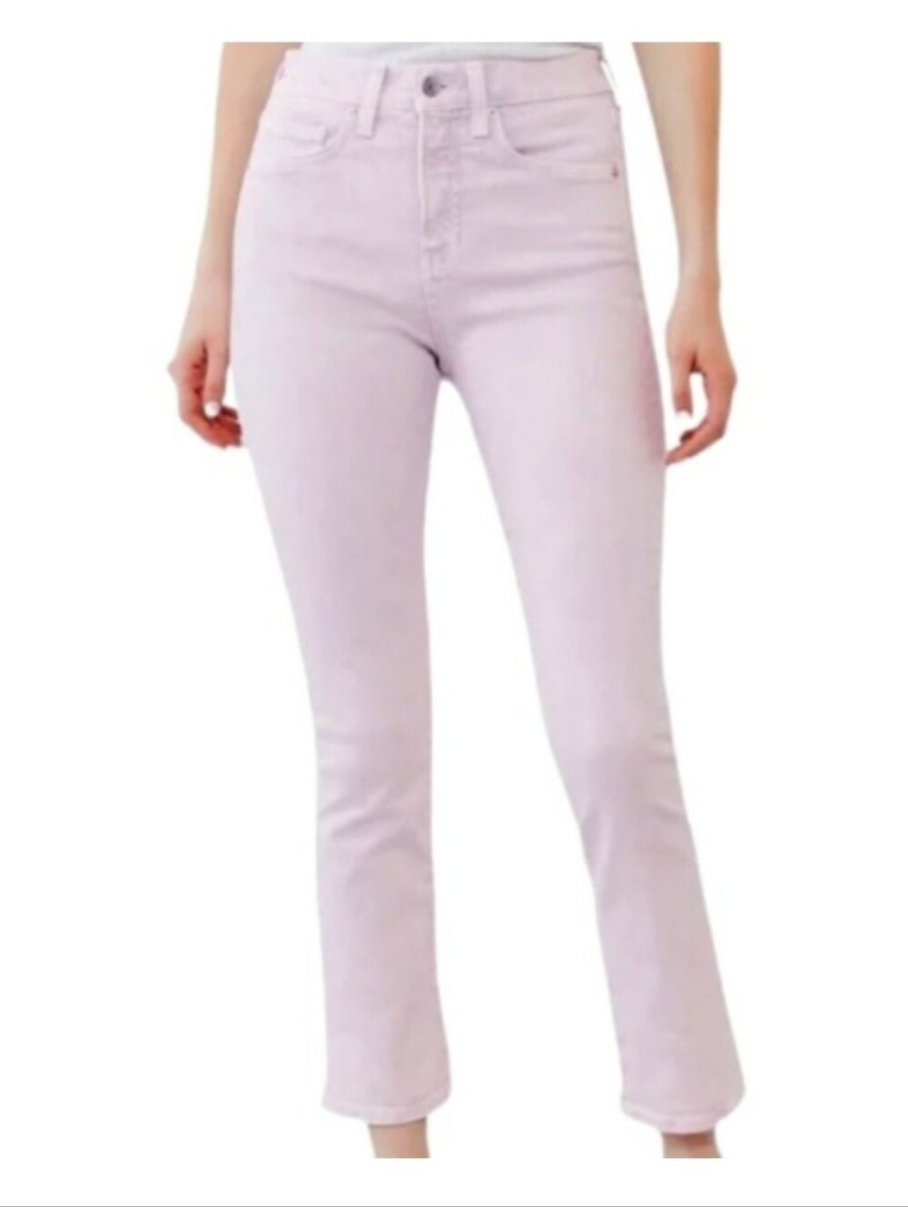 Veronica Beard Pale Lavender Wash Straight-Leg Jeans